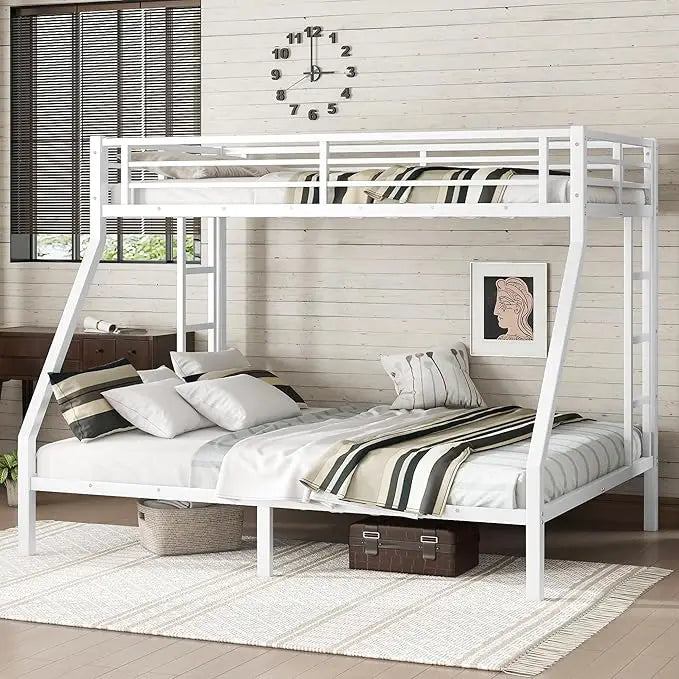 Harper And Bright Metal Bunk Bed With Trundle And Guardrail