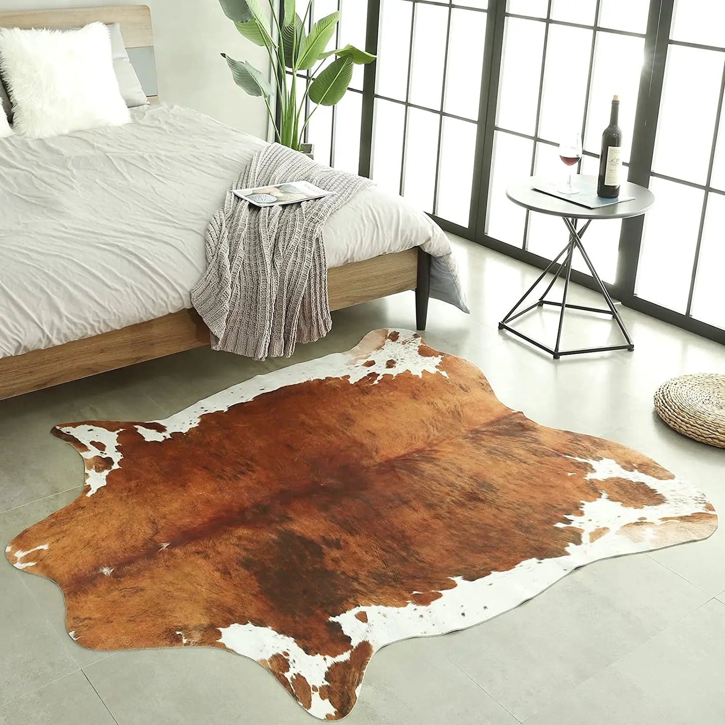 American style Animal Print Rug faux fur cowhide rug Bedroom carpet room carpet for living room rugs house decoration floor mats