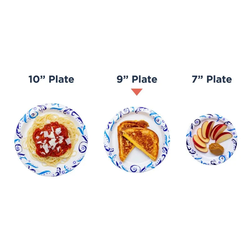 Everyday Disposable Plates for Parties 8 Point 5 Inch
