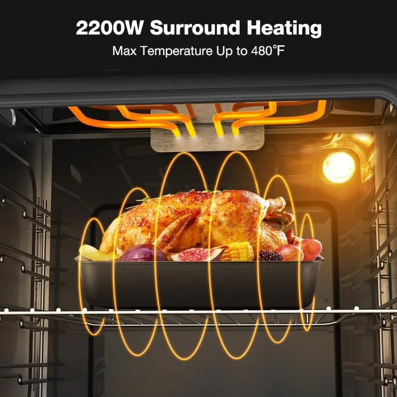 24 Inch Single Wall Oven ETL ThermoMate 2.79 Cu Ft Built In