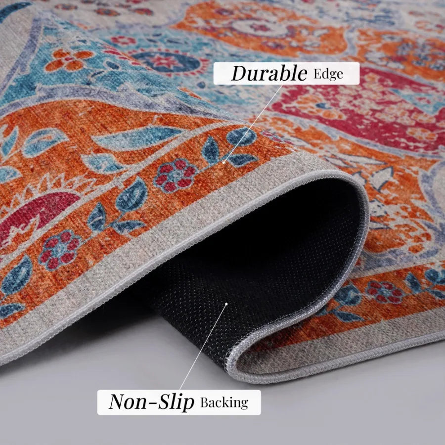 Naar 2x3 Cream Area Rug Washable Area Rugs LowPile NonSlip NonShedding Foldable KidPet Friendly Area Rugs for living room bedro