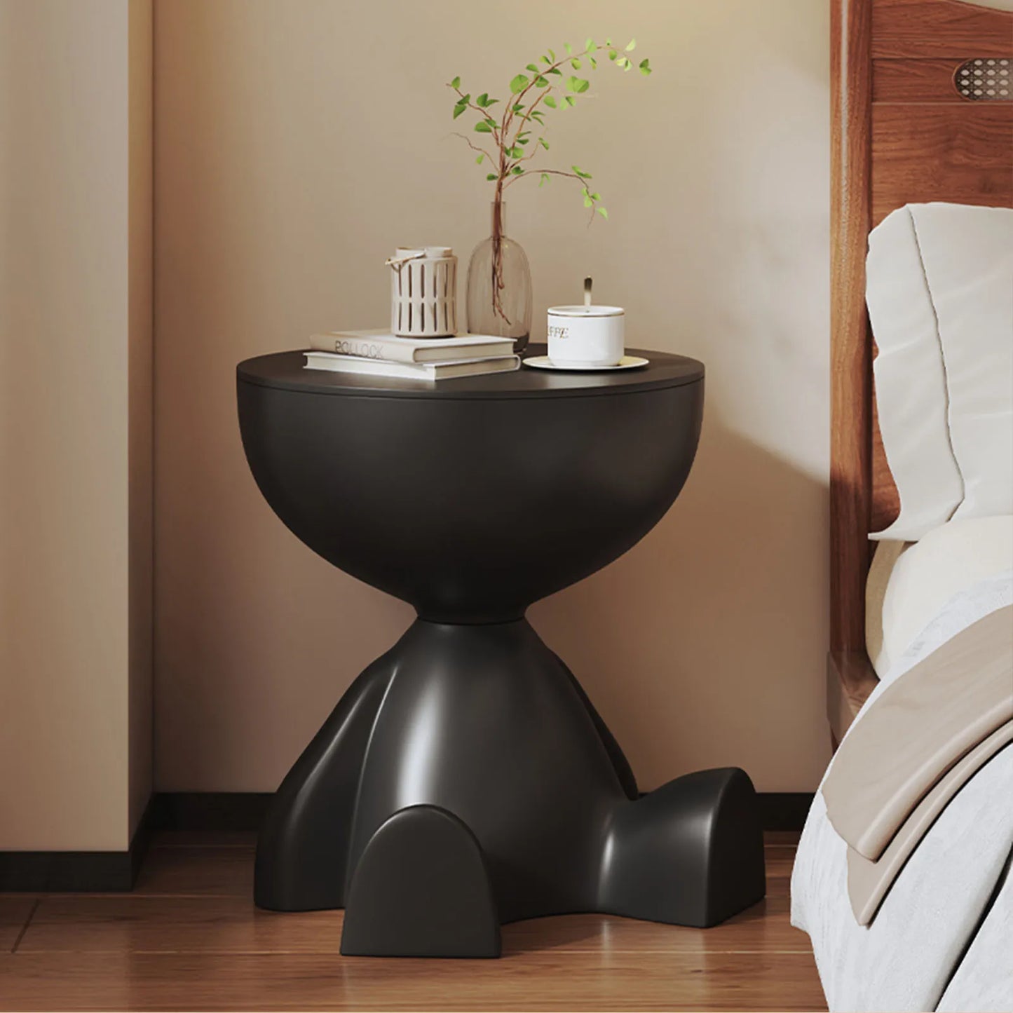 Modern Round Coffee Table with Storage for Living Room