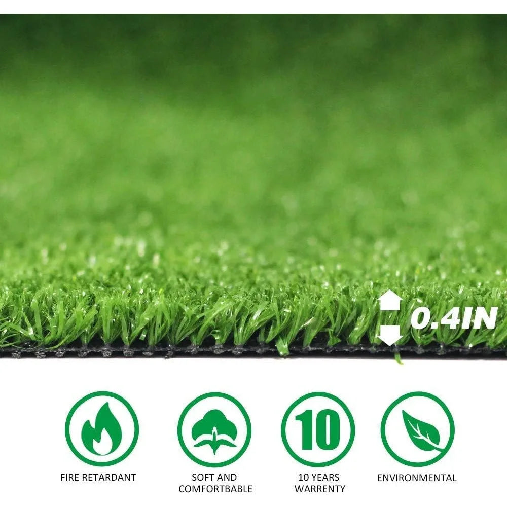 Artificial Turf Grass Lawn 5 FT x8 FT, Realistic Synthetic Mat, Indoor Outdoor Garden Landscape for Pets, Rug w/Drainage Holes