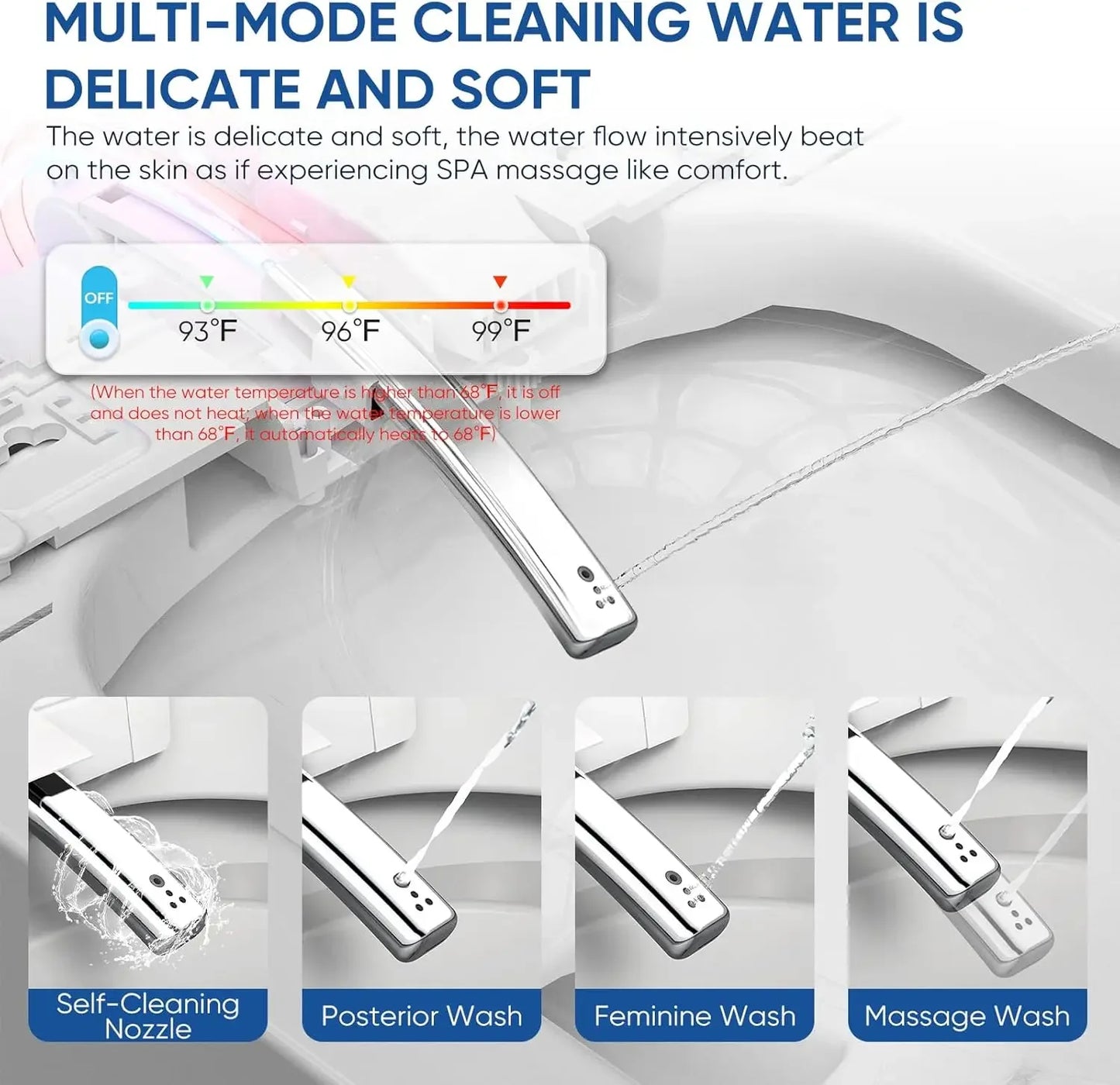 Smart Toilet With Built In Bidet Seat And Heated Seat