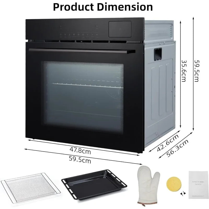 24 Inch Single Wall Oven Built In Electric Convection Oven