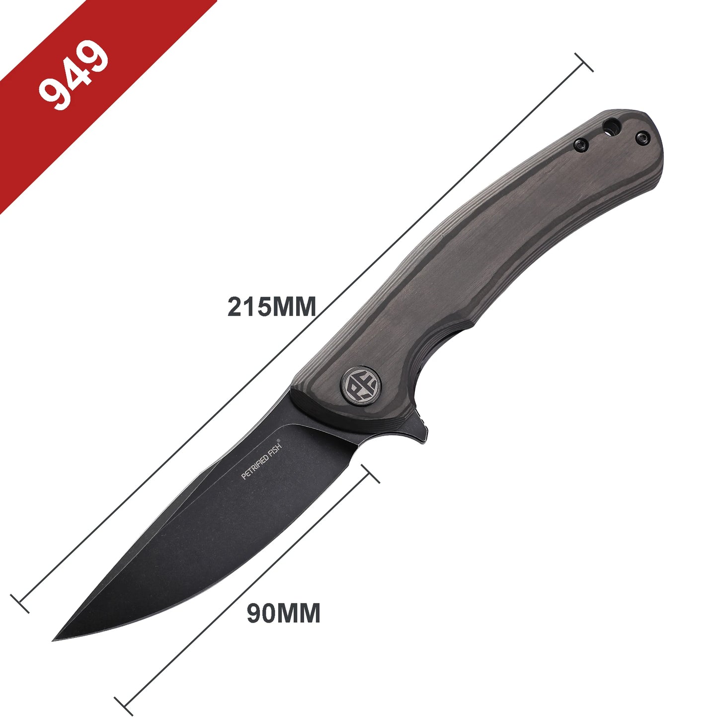 Petrified Fish PF949 Folding Knives Mini K110 Steel Blade Handle Fish Hunting Knife Outdoor Camping Pocket EDC Survival Tools