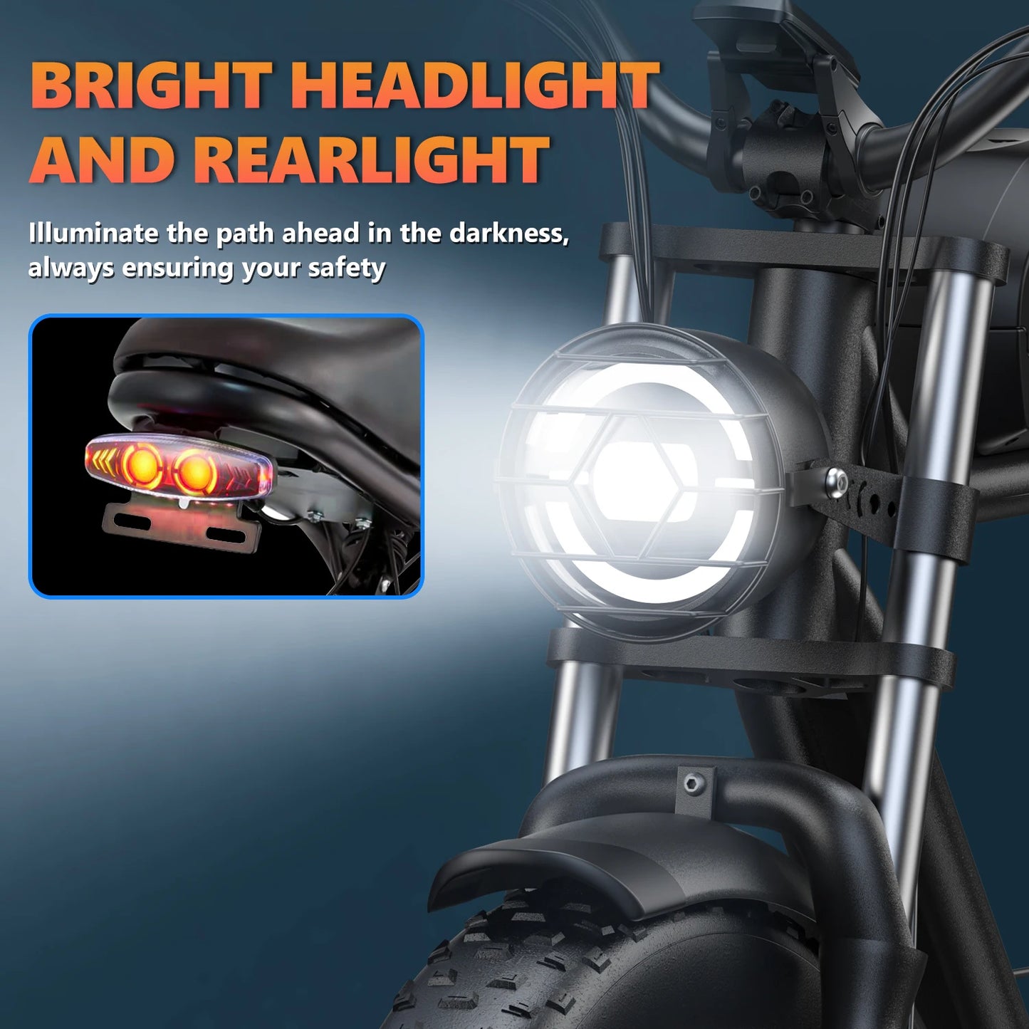 Kickwey K7 Electric Mountain Fat Tire Bicycle 1500W 48V