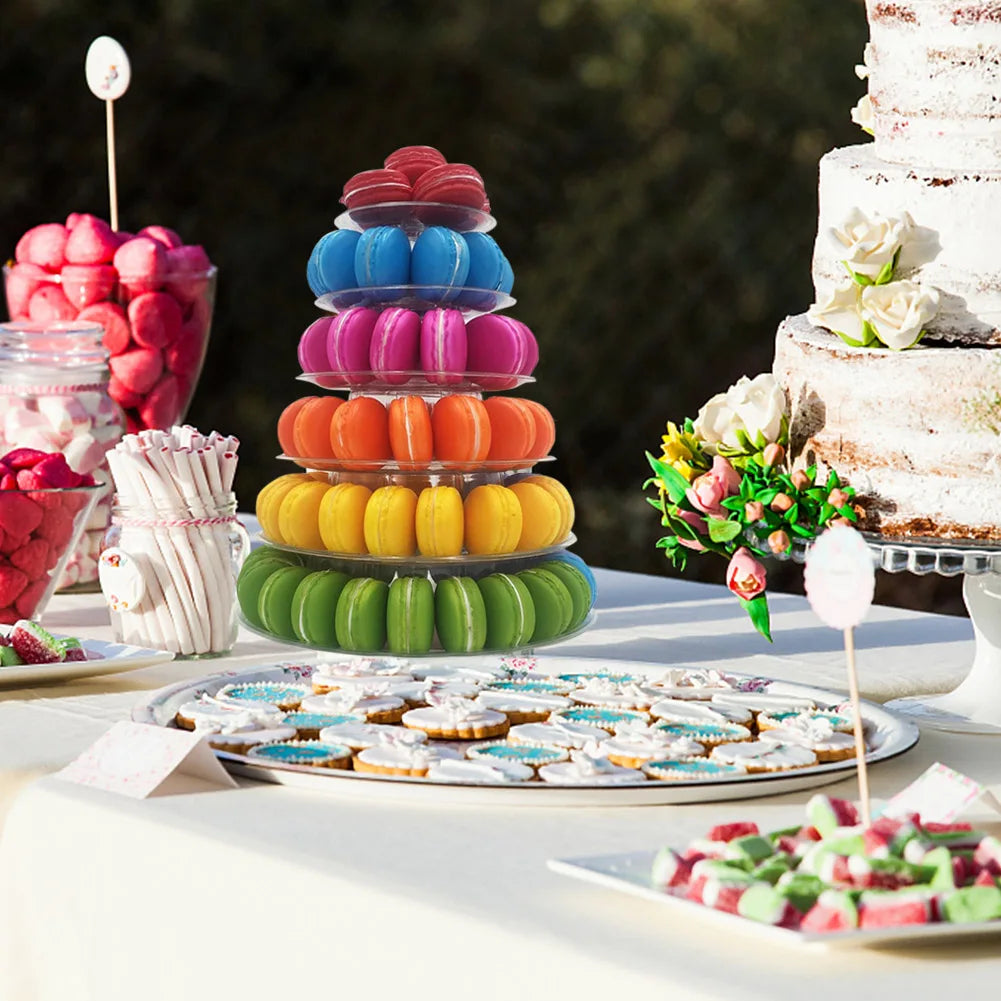 4/6 Tiers Transparent Wedding Dessert Support Tabletop Display Storage Shelf for Birthday Parties Fondant Cake Candies Muffins