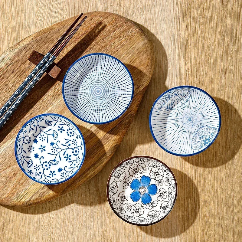 Mini Ceramic Plates For Sashimi Sushi Soy Sauce Dipping