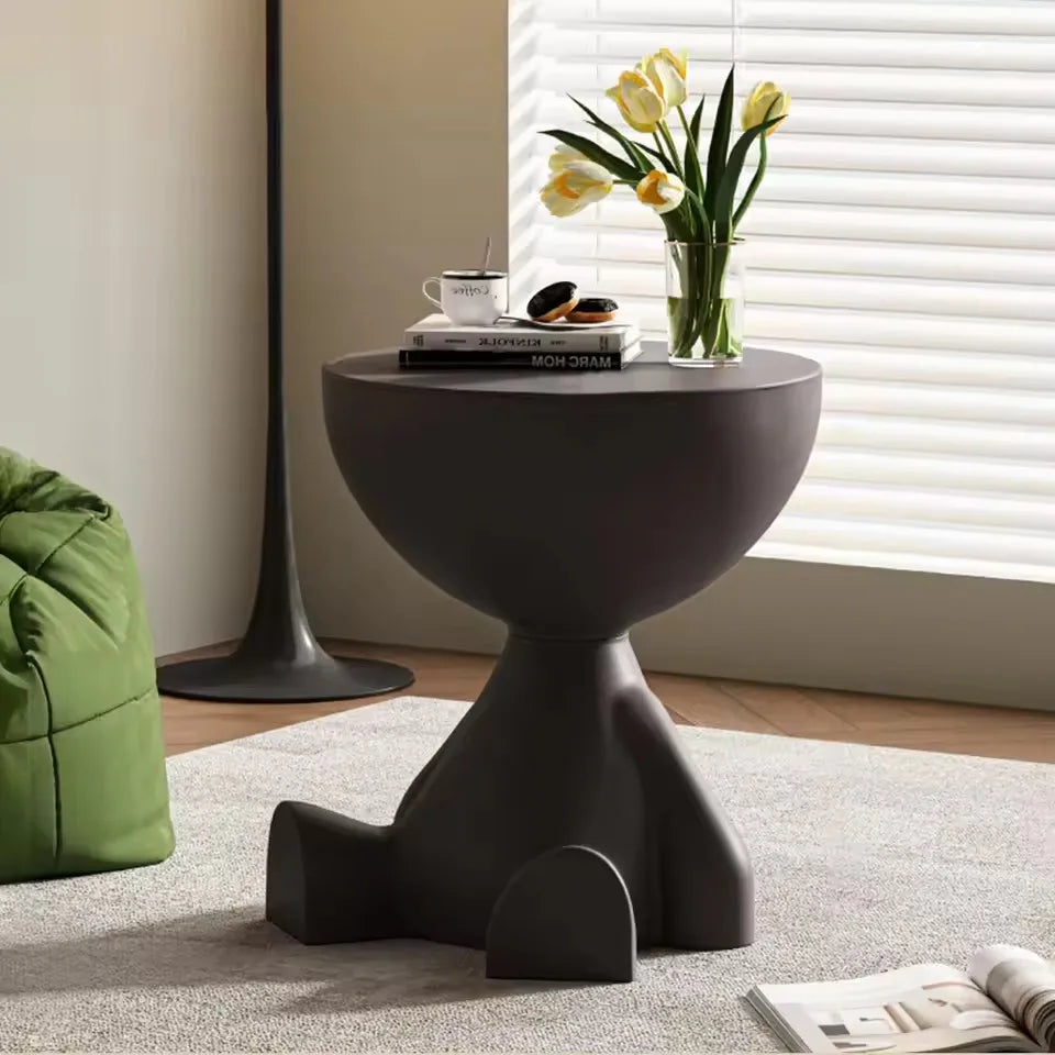 Modern Round Coffee Table with Storage for Living Room