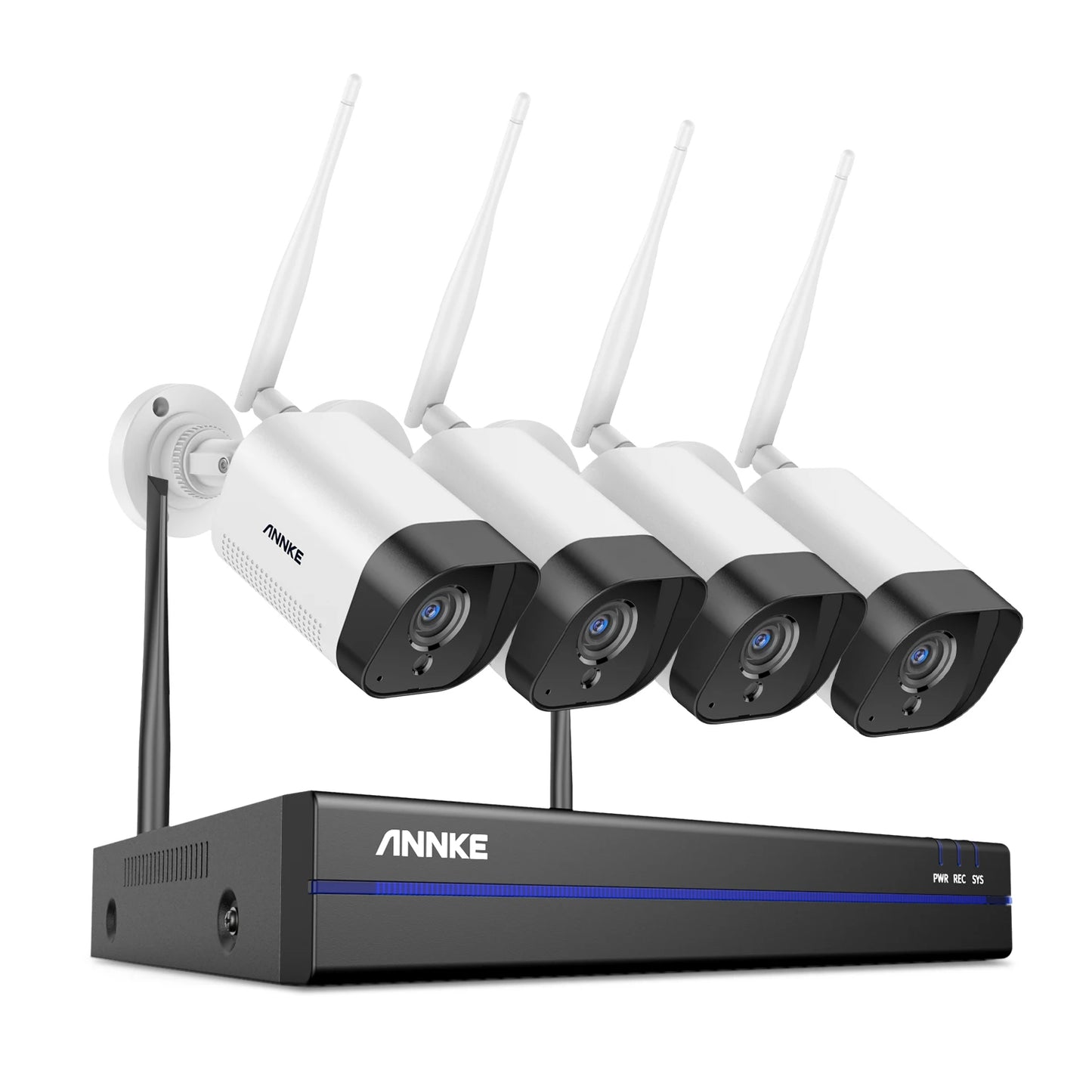 Annke WAS500 H.264+ 5MP Wireless CCTV System 8CH NVR Video Surveillance Kit Two Way Audio WIFI 8/4Pcs IP Security Camera 3.6MM