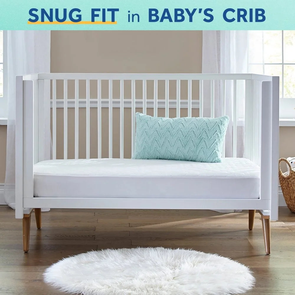 Ultra-Premium 2-Stage Antibacterial Baby Crib Mattress 204 Coil Waterproof Extra Firm Toddler Bed Sleep Surface GREENGUARD
