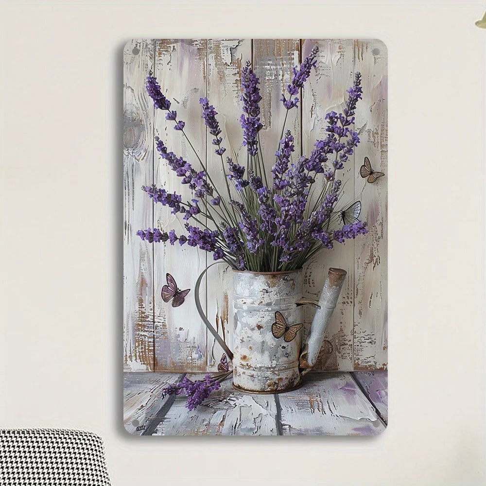 Butterfly Iron Wall Art Sign Dragonfly Floral Design
