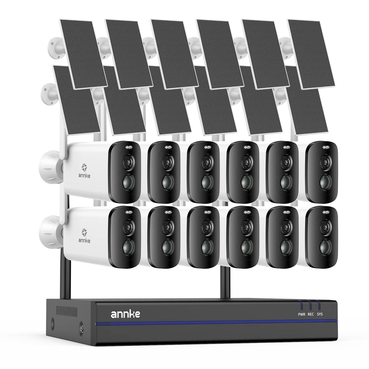 ANNKE 4MP HD Wireless Video Security System 16CH NVR 4/6/8/12 PCS IP Camera PIR Night Vision Outdoor wireless solar camera