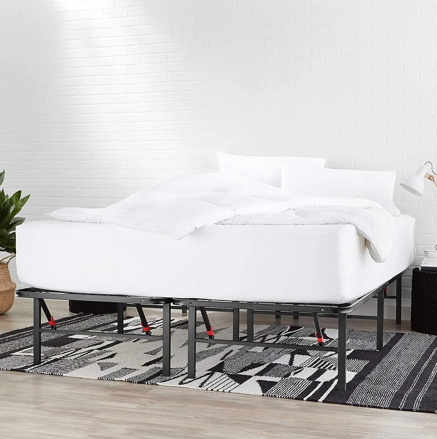 Metal Bed Frame With Storage And Foldable Platform 14 Inch