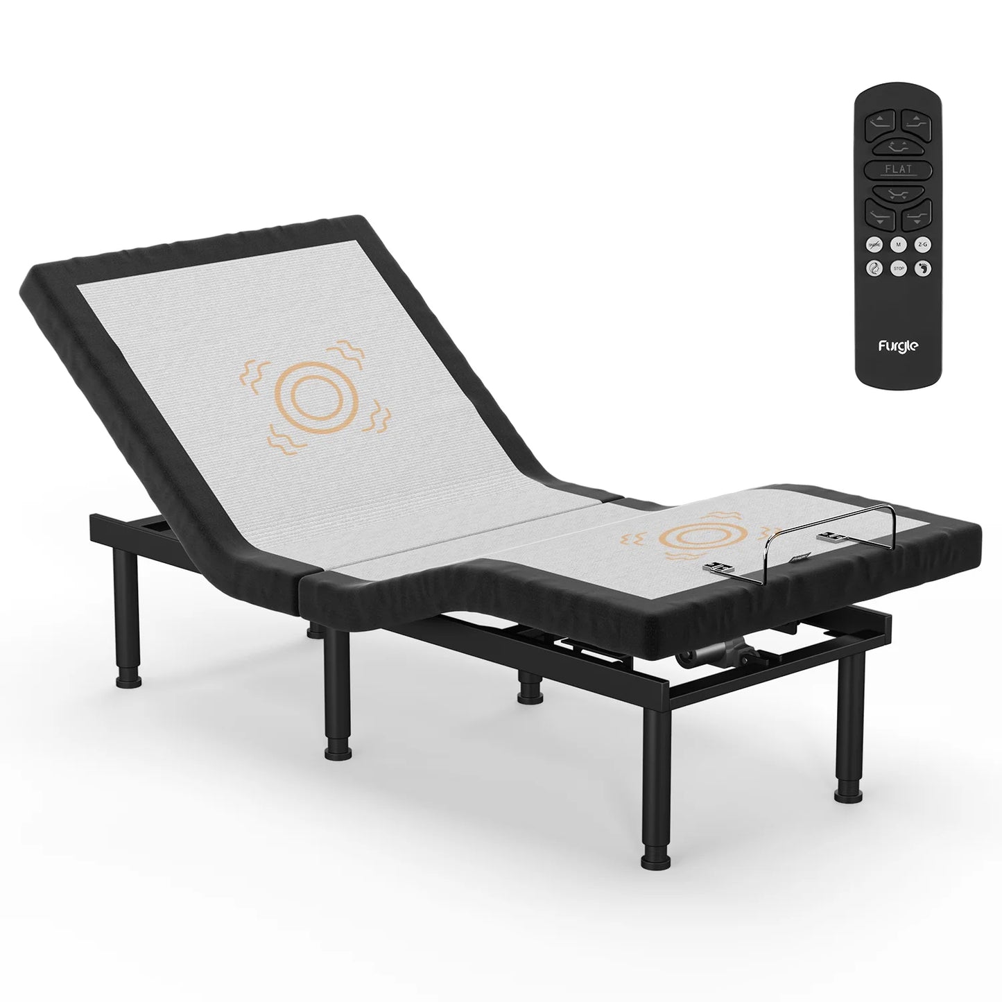 Massaging Zero Gravity Adjustable Bed with Wireless Remote USB Ports Head Foot Incline with 3-speed Quiet Motor