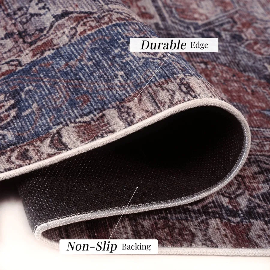 Naar 2x3 Washable Area Rugs LowPile NonSlip NonShedding Foldable Kid Pet Friendly Area Rugs for living room bedroom kitchen din