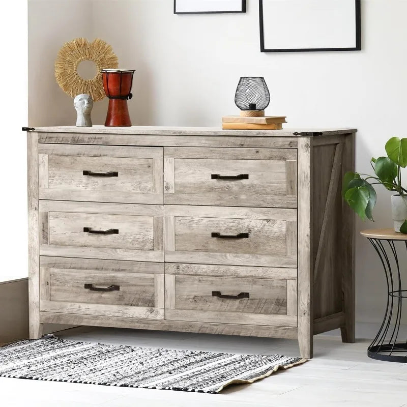 4PCS Farmhouse Dresser Set,2 Drawer Nightstand Set of 2 with USB. Light Rustic Oak