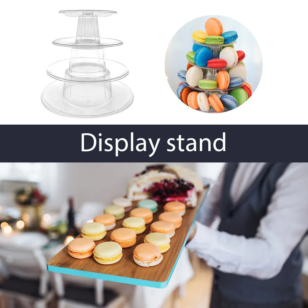 4/6 Tiers Transparent Wedding Dessert Support Tabletop Display Storage Shelf for Birthday Parties Fondant Cake Candies Muffins