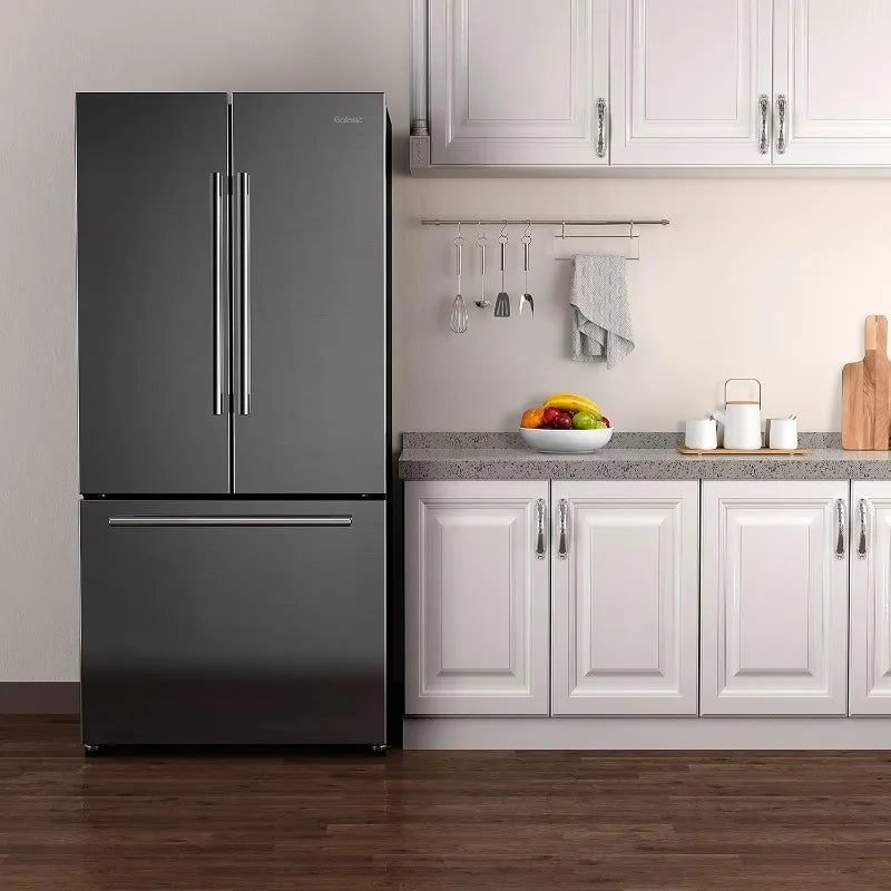 Galanz French Door Refrigerator With Ice Maker And Freezer