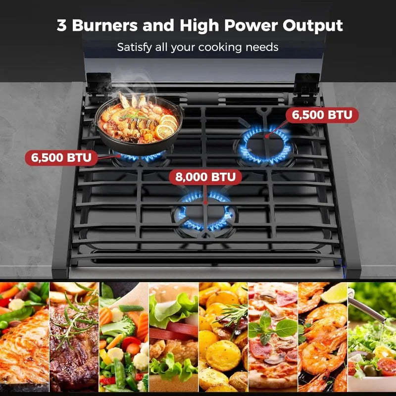 Camplux Classic RV Propane Range With Oven And 3 Burners