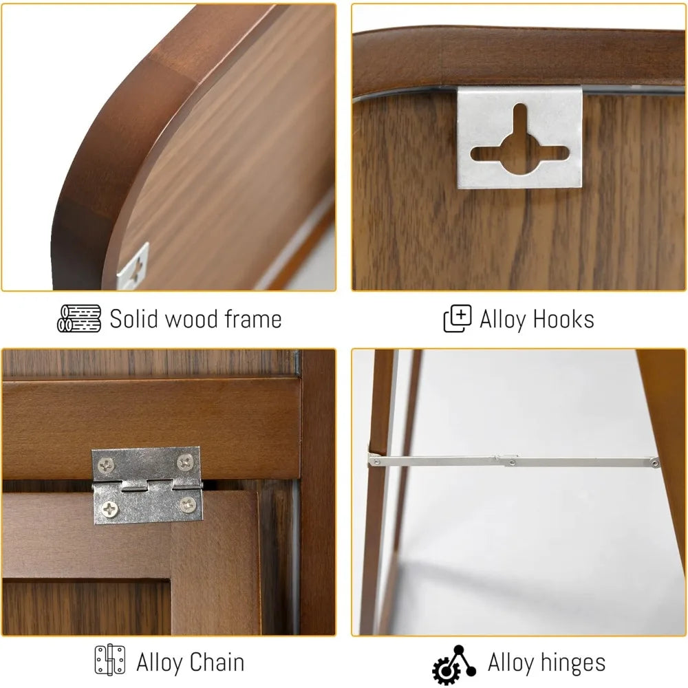 Elegant Wooden Full-Length Mirror for Bedroom Vanity and Decor