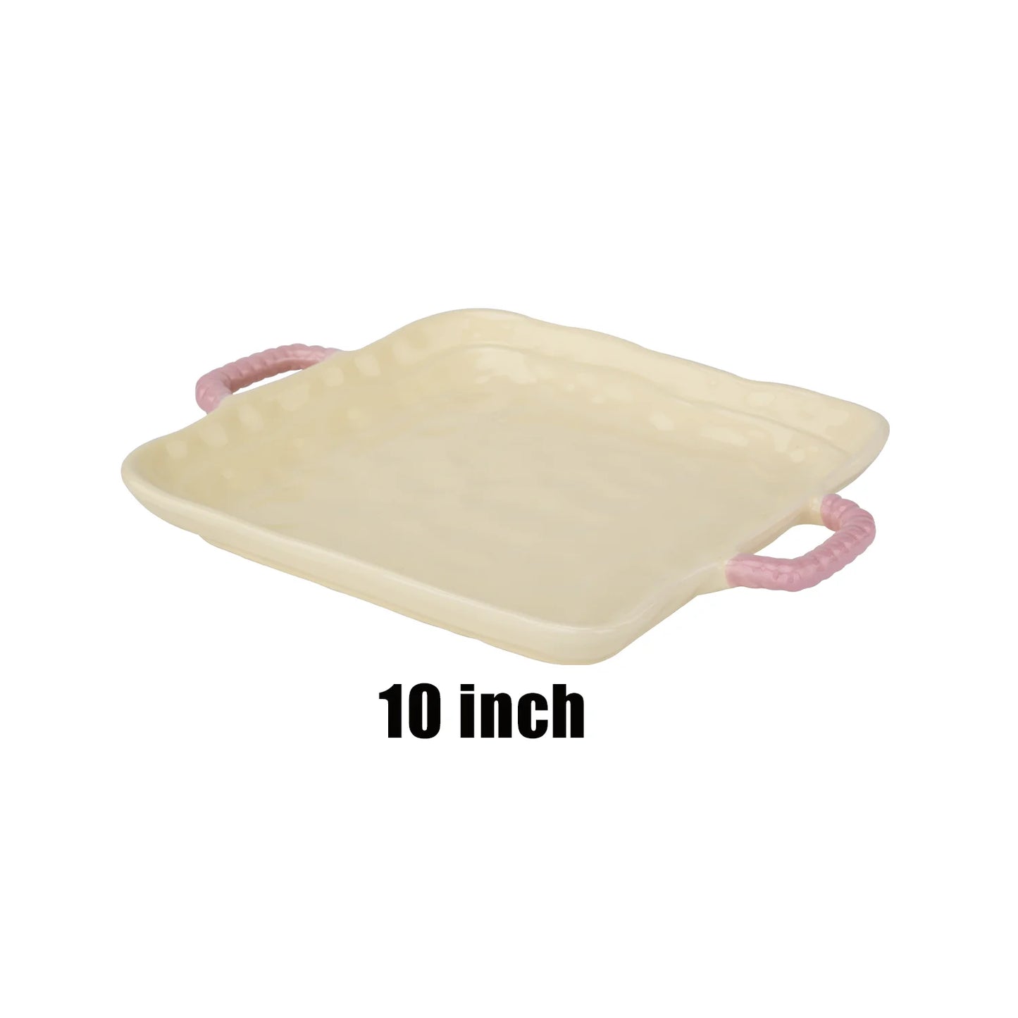 Ceramic Salad Plates 12 Inch Rectangular Dessert Porcelain