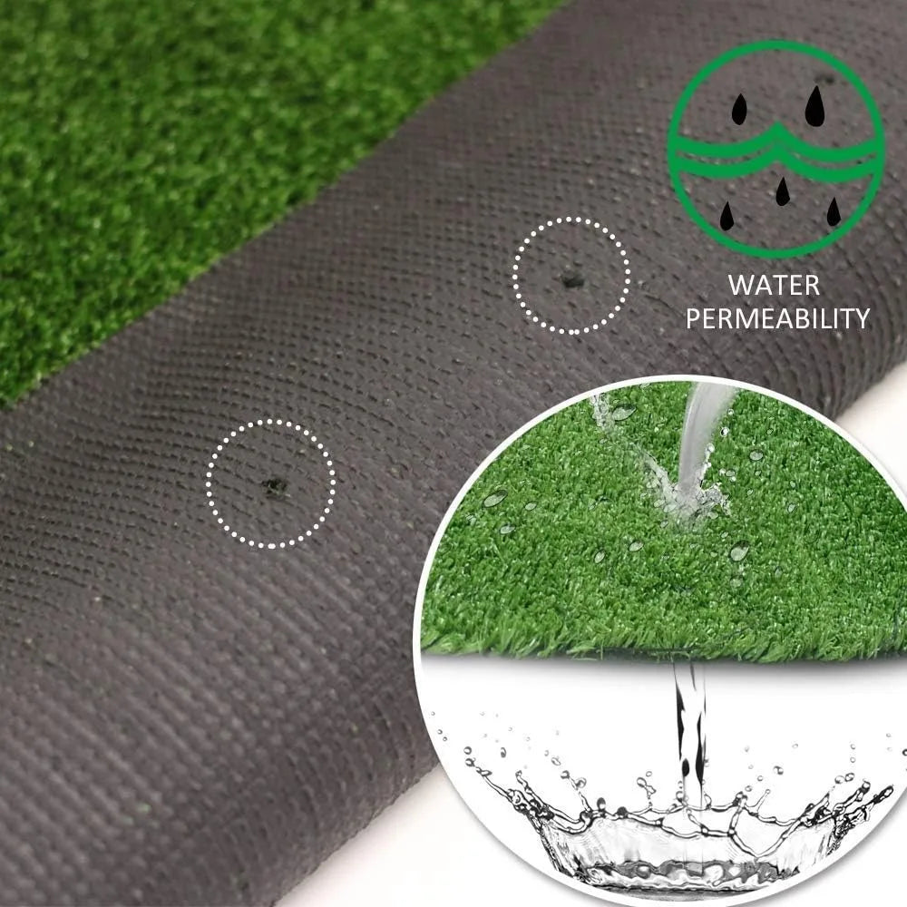 Artificial Turf Grass Lawn 5 FT x8 FT, Realistic Synthetic Mat, Indoor Outdoor Garden Landscape for Pets, Rug w/Drainage Holes