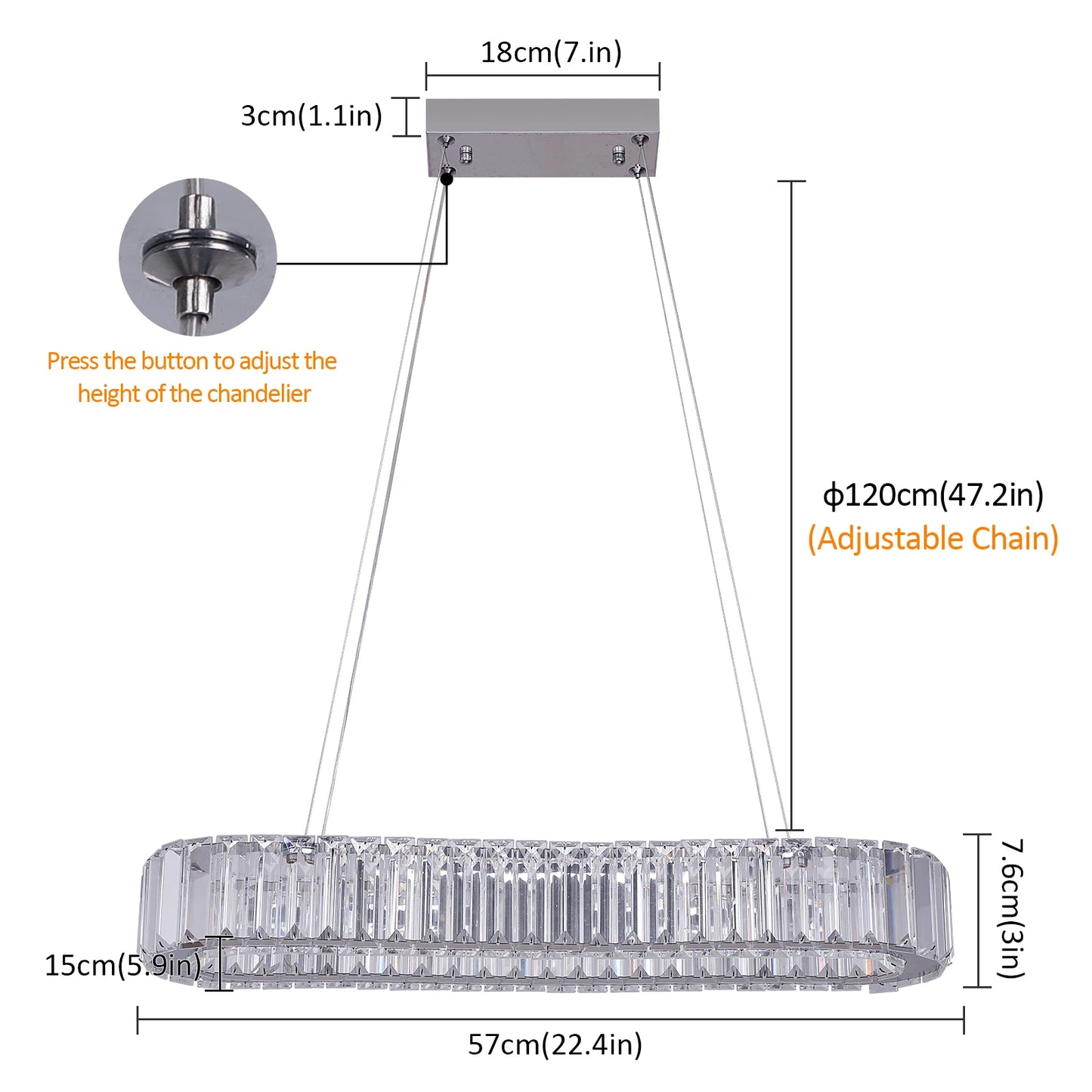 Led Oval Pendant Light Modern Kitchen Island Chandelier Hanging Ceiling Lamp Dining Table Living Room Crystal Decor Lutre Fixtur