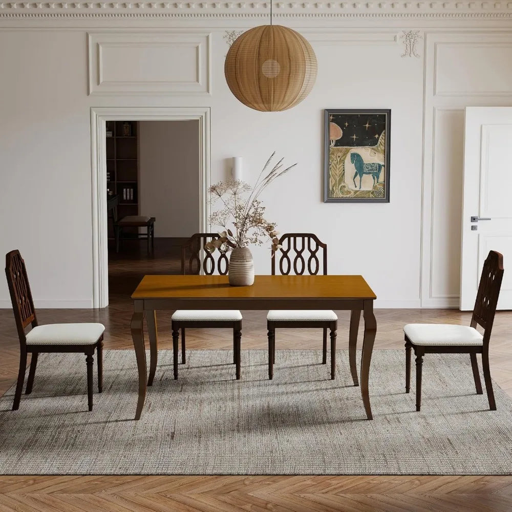 Mid Century Modern Wooden Dining Table for Kitchen or Dining Room
