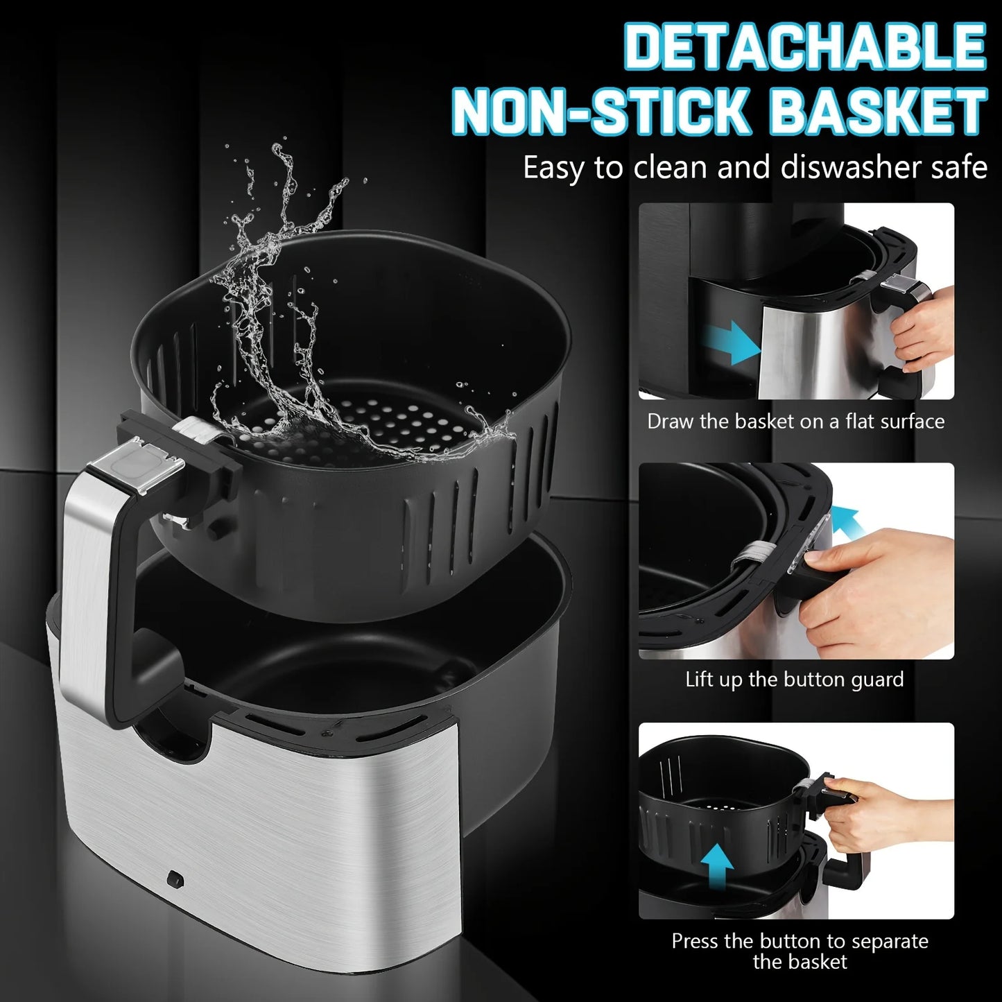 KitCook Large Air Fryer with Digital Touch Screen and Presets