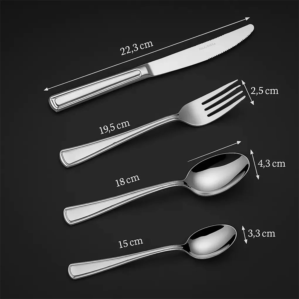 16-Pieces Luxury Premium Silverware Dinnerware Tableware Set for Home - Stainless Steel Flatware Service for 4 Person