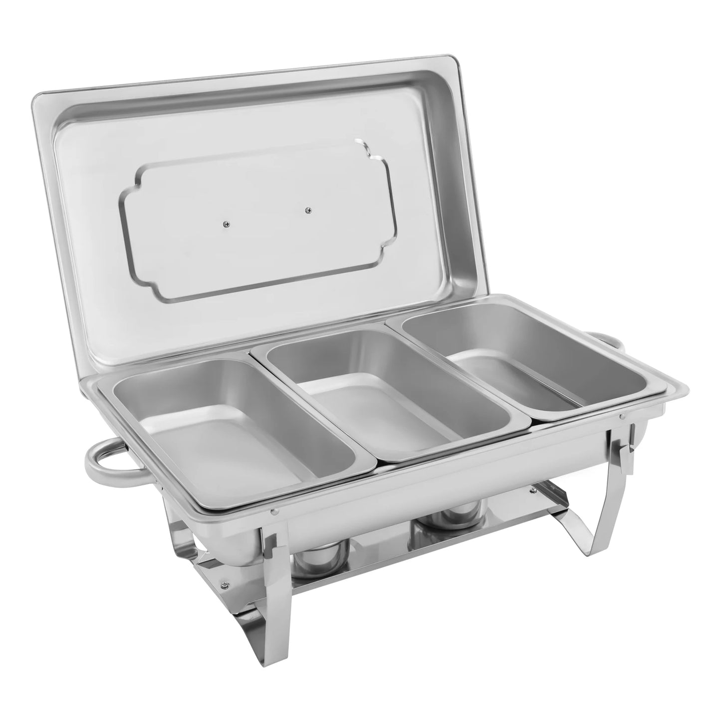 Chafing Dish Stainless Steel Food Warmer 6L/9L, Heat Container, Warming Device for Chafing, Large Kitchen, Catering, Buffet