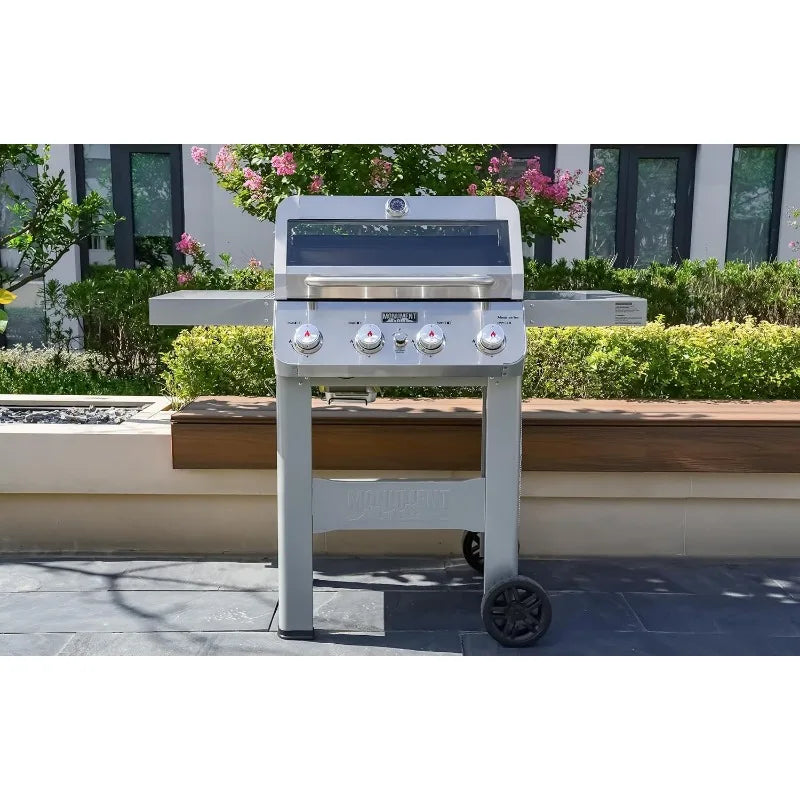 Monument Grills Four Burner Liquid Propane Grill Silver