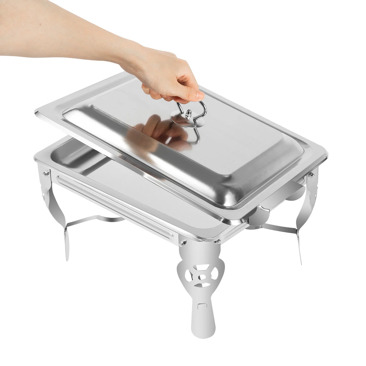 Chafing Dish Stainless Steel Food Warmer 6L/9L, Heat Container, Warming Device for Chafing, Large Kitchen, Catering, Buffet