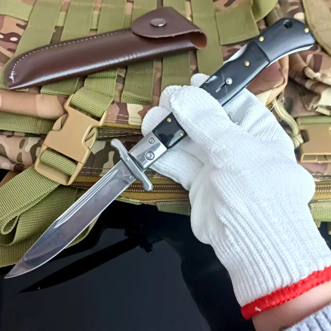 Russian Finka NKVD 440C Steel Blade Utility Survival Camping Hunting Rescue Knife Outdoor Portable Folding Knives EDC Tools