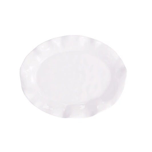18 Inch White Melamine Oval Platter for Everyday Dining