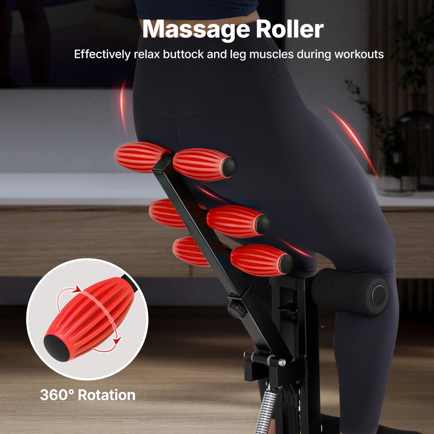 MERACH Deep Squat Machine Adjustable Glutes Trainer Machine Core Leg Push Up Workout Machine Multifunctional Buttocks Machine