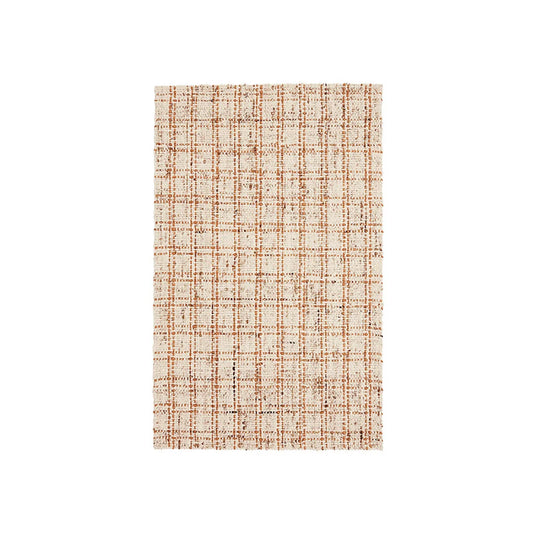 Hand-Woven Natural Wool Area Rug 2' x 3' – Double Carded, Soft & Durable Carpet for Home & Bedroom