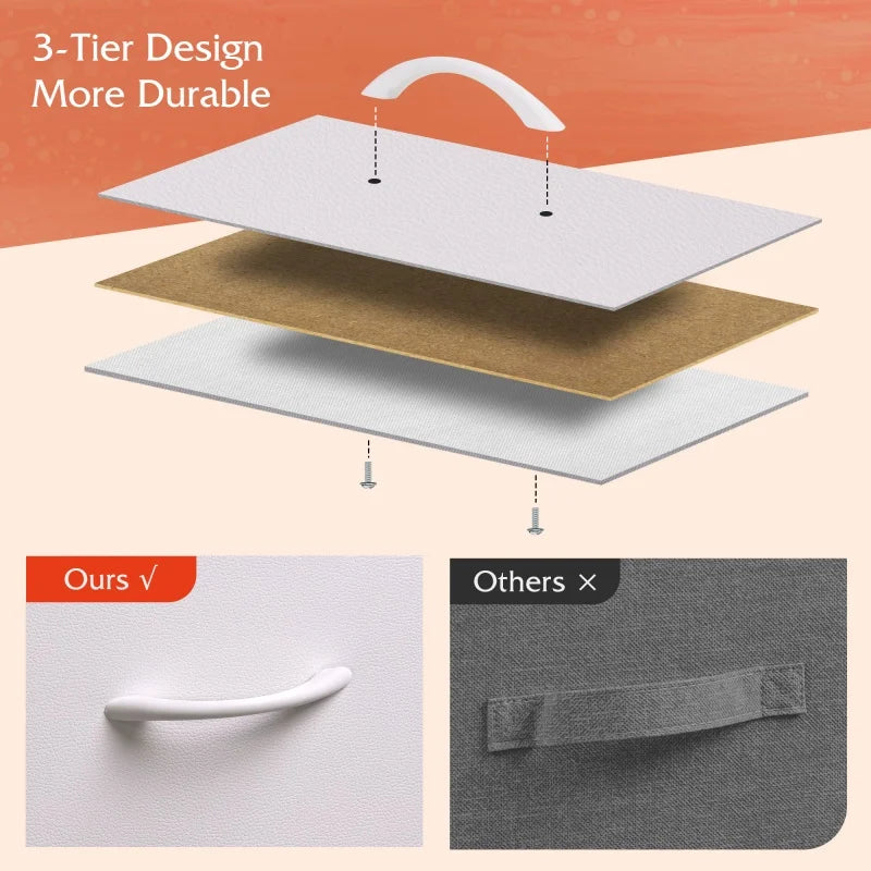 GALAXHERO Fabric Dresser Bedroom Wide 5 Drawer Chest of Drawers Storage Organizer Unit Fabric Bins Closet Living Room Hallway