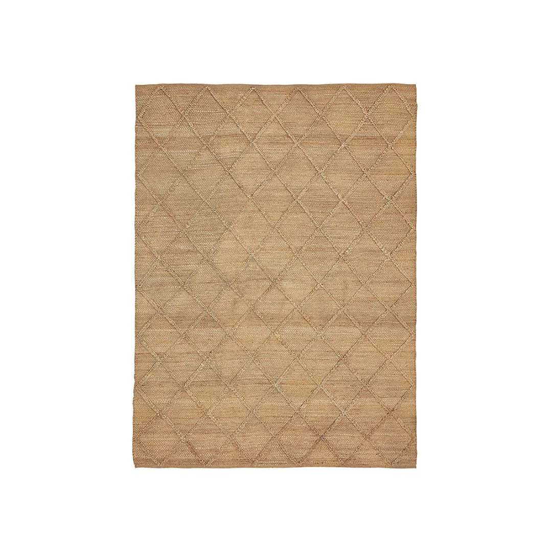 Handmade Woven Jute Rug 2’ x 3’ Eco-Friendly Lattice Design Area Rug for Living Room Bedroom Entryway