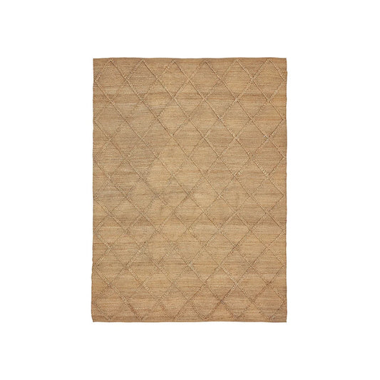 Handmade Woven Jute Rug 2’ x 3’ Eco-Friendly Lattice Design Area Rug for Living Room Bedroom Entryway