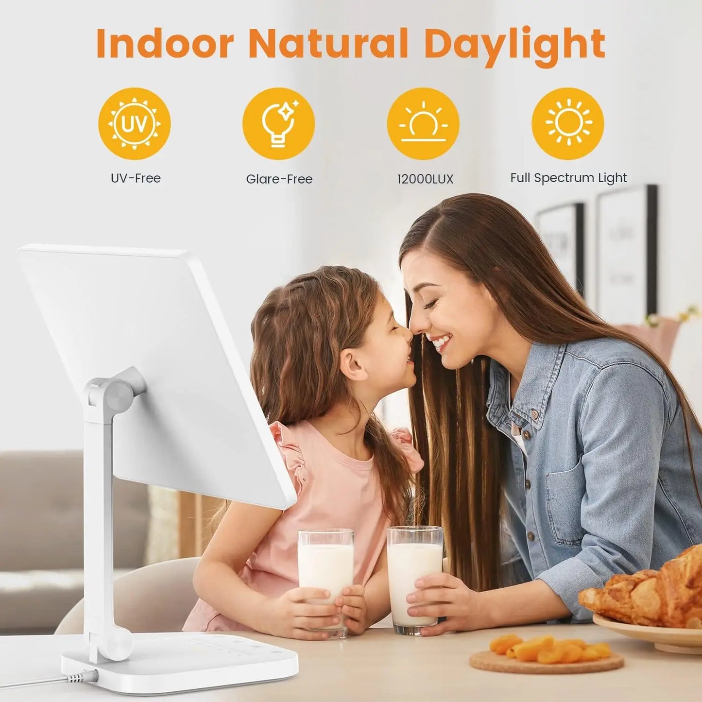 12,000 Lux UV-Free Sun Lamp with Adjustable Brightness & Timer For Indoor Use