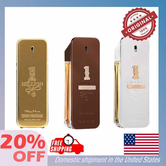 Million Lucky Priv By Paco Rabanne For Men's Eau De Toilette TESTER 3.4 fl oz 100 ml Men's Cologne New in Box USA