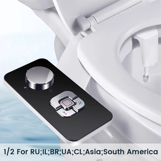 Ultra Thin Bidet Toilet Seat Attachment Dual Nozzles
