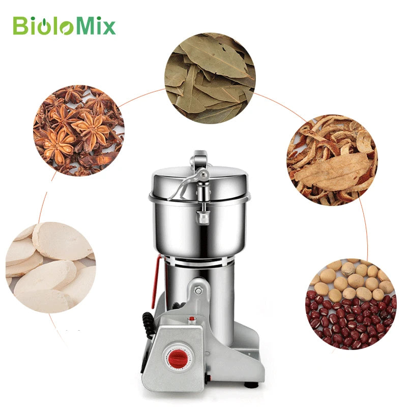 BioloMix Electric Grinder for Grains Spices and Coffee