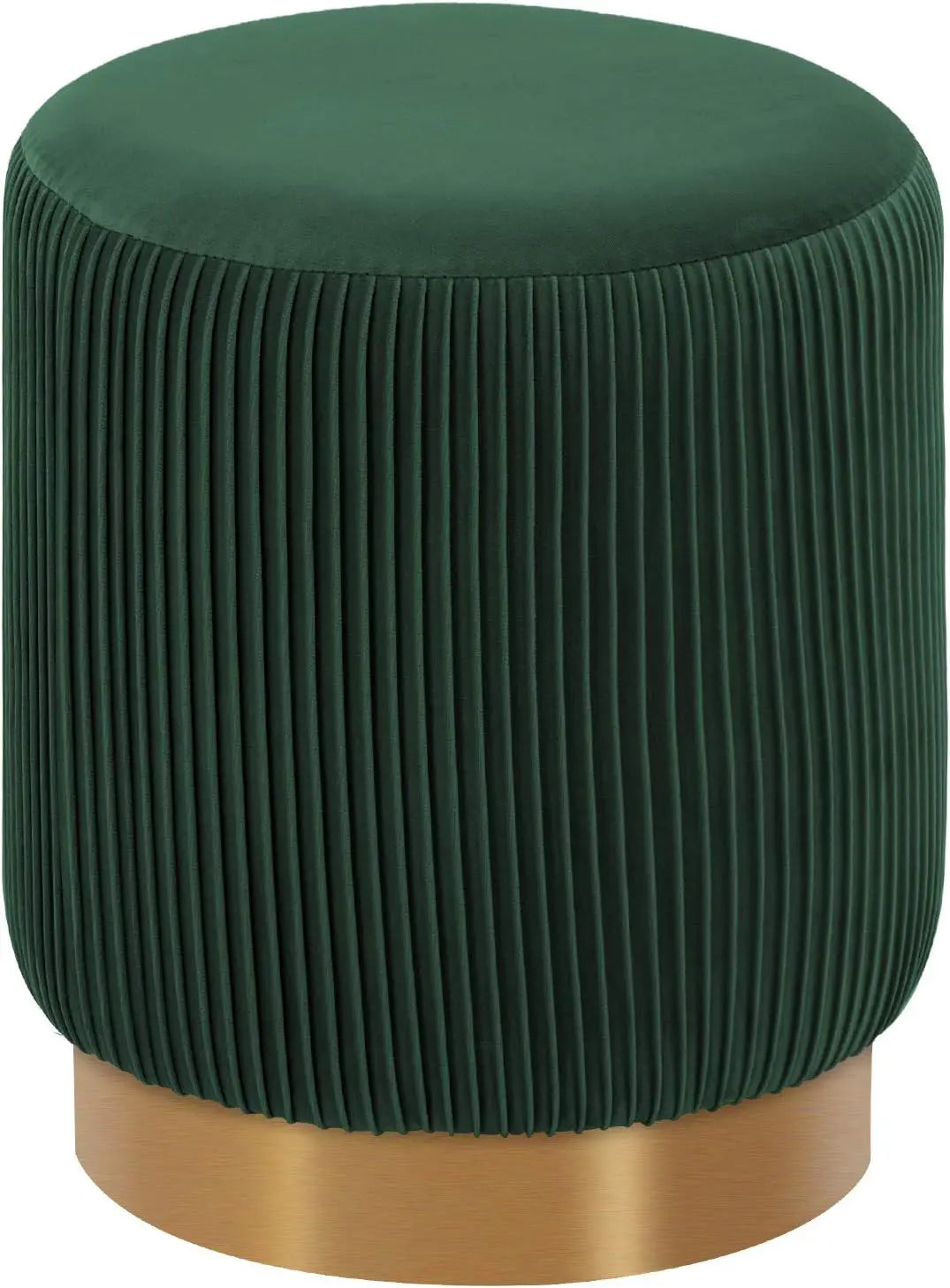 Huanzhuang Velvet Round Ottoman Vanity Stool Footrest