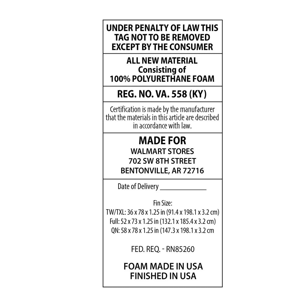 7 Zone Foam Mattress Topper Twin Twin XL Hypoallergenic Breathable Antimicrobial Pressure Relief Support Channels USA Made