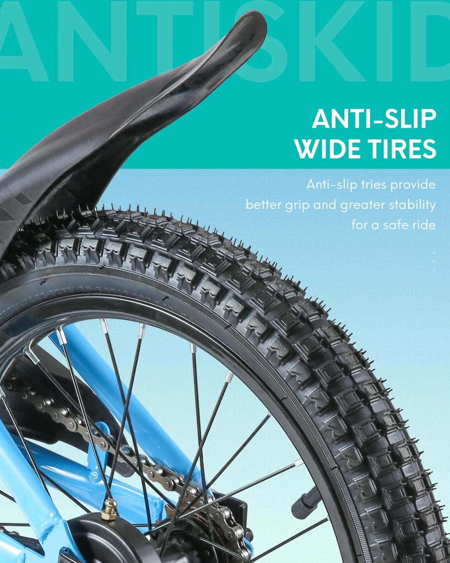 Fork Kids Bike With Training Wheels Dual Handbrakes