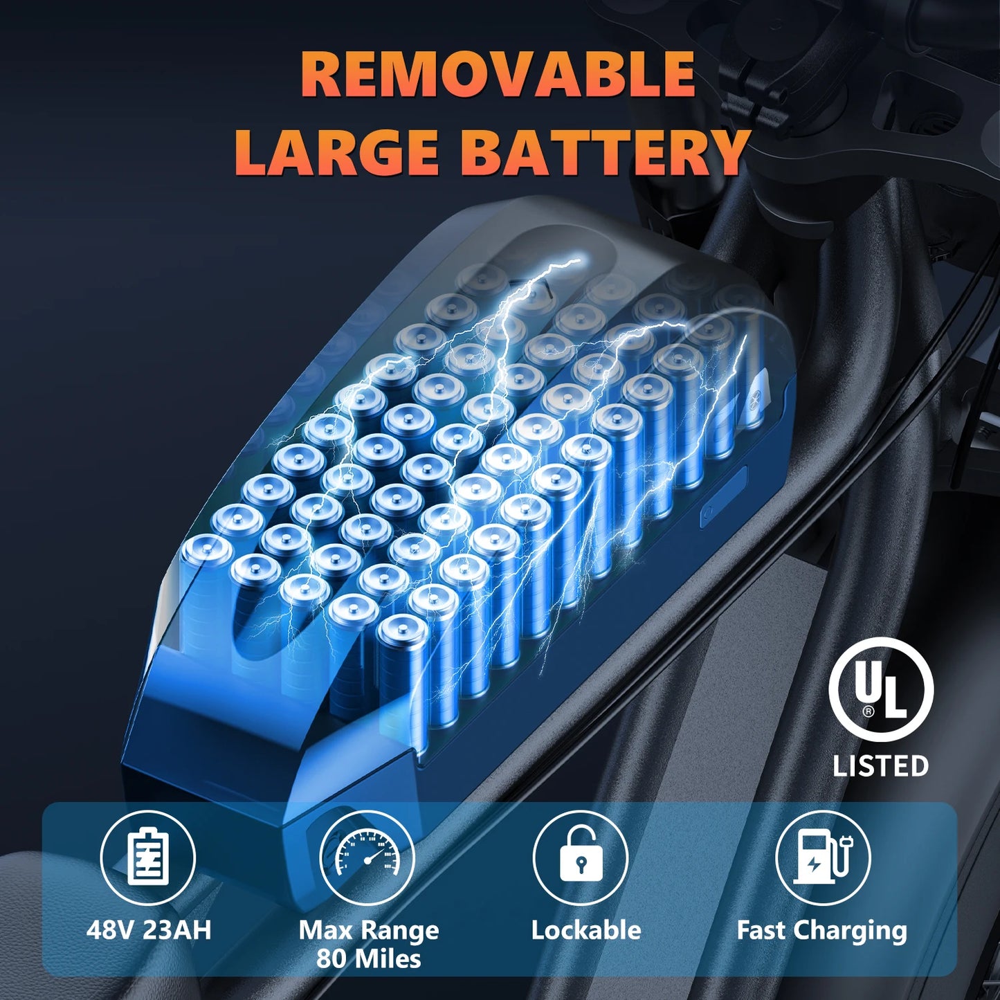 Kickwey K7 Electric Mountain Fat Tire Bicycle 1500W 48V